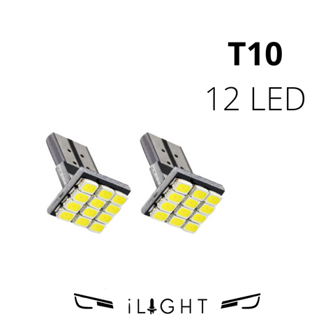 1PZ T10 12 LED FRONTAL